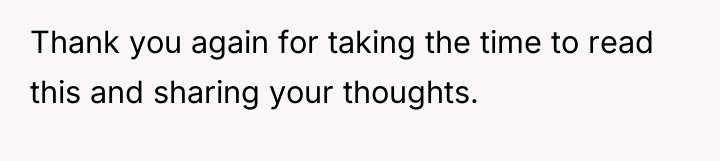 Thank you again for taking the time to read this...