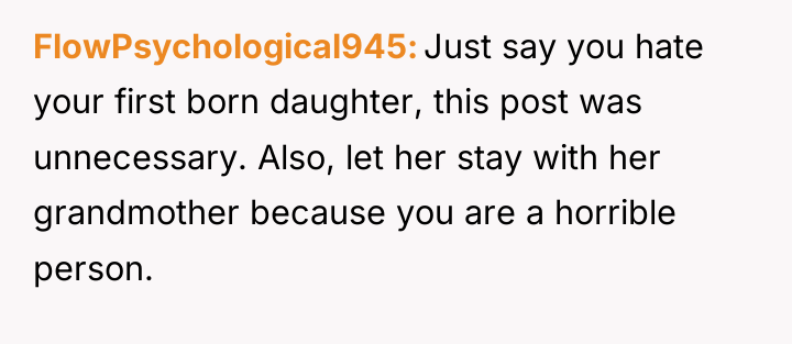 FlowPsychological945 Just say you hate your first born daughter, this...