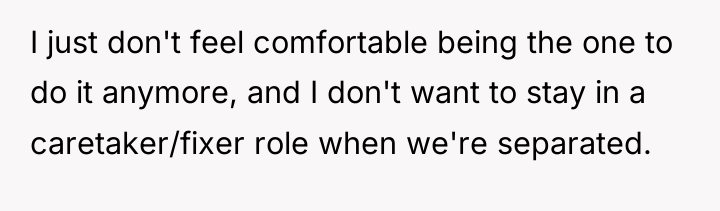 I just don't feel comfortable being the one to do...