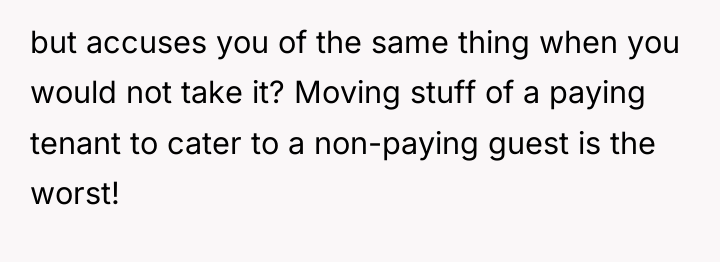 but accuses you of the same thing when you would...