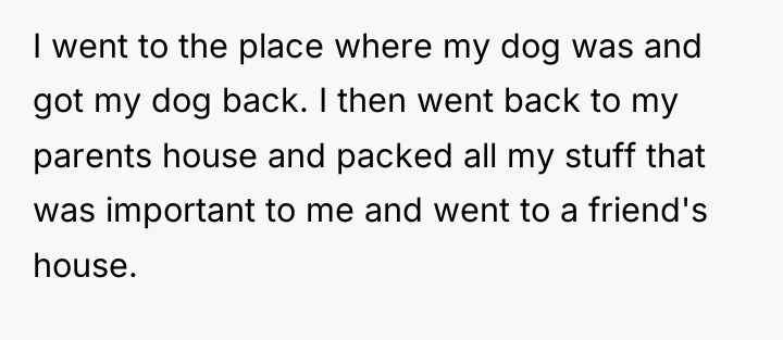 I went to the place where my dog was and...