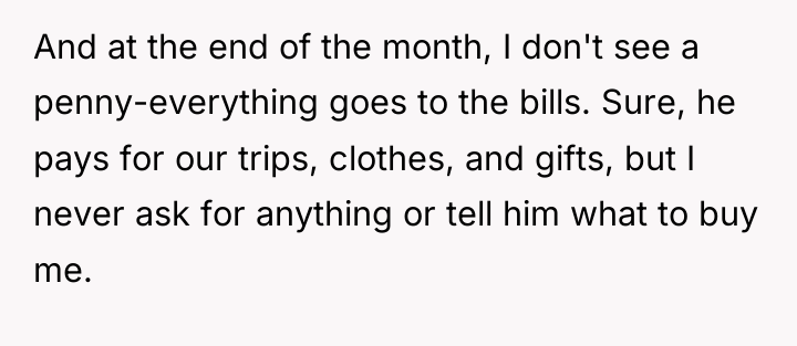 And at the end of the month, I don't see...