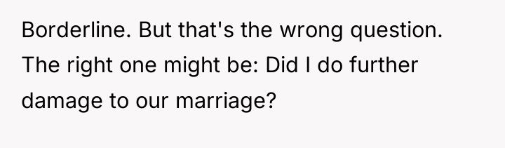 Borderline. But that's the wrong question. The right one might...