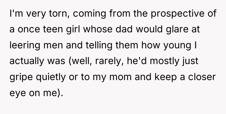 I'm very torn, coming from the prospective of a once...