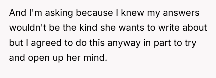 And I'm asking because I knew my answers wouldn't be...
