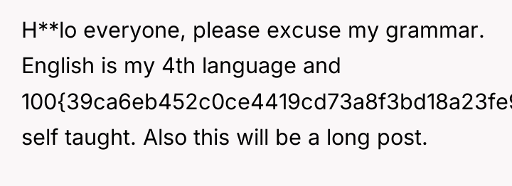H**lo everyone, please excuse my grammar. English is my 4th...