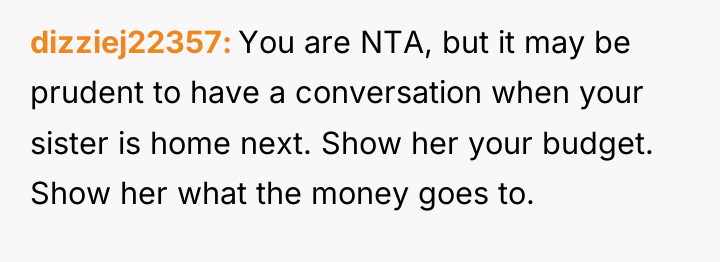 dizziej22357 You are NTA, but it may be prudent to...