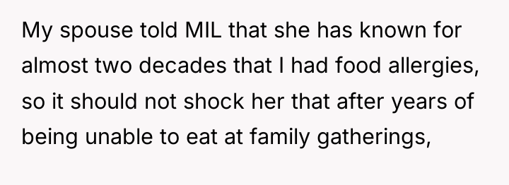 My spouse told MIL that she has known for almost...