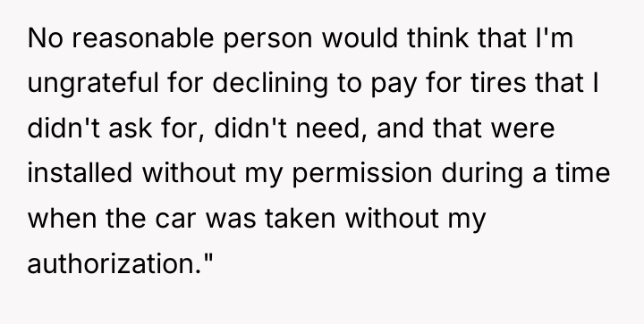 No reasonable person would think that I'm ungrateful for declining...