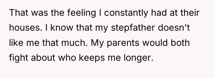 That was the feeling I constantly had at their houses....
