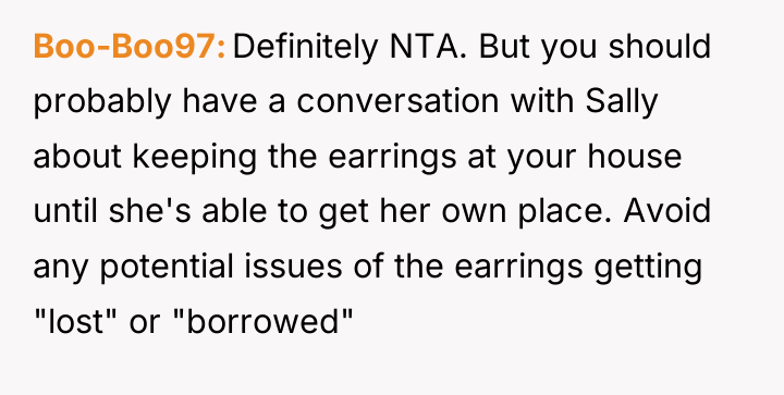 Boo-Boo97 Definitely NTA. But you should probably have a conversation...