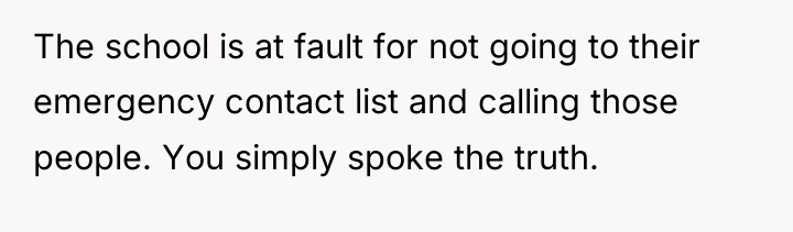 The school is at fault for not going to their...