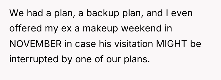 We had a plan, a backup plan, and I even...