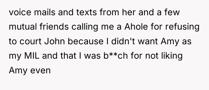 voice mails and texts from her and a few mutual...