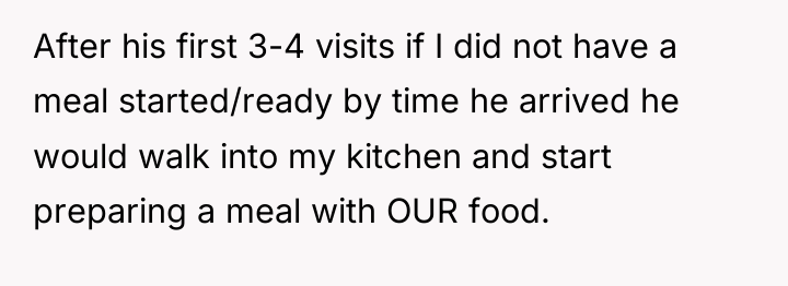 After his first 3-4 visits if I did not have...