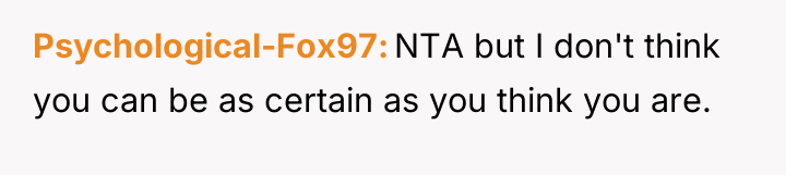 Psychological-Fox97 NTA but I don't think you can be as...