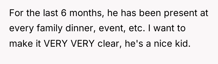 For the last 6 months, he has been present at...
