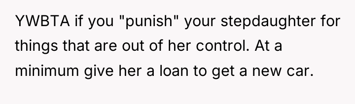 YWBTA if you "punish" your stepdaughter for things that are...