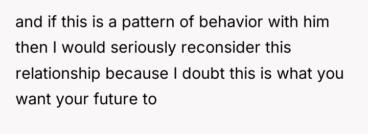 and if this is a pattern of behavior with him...