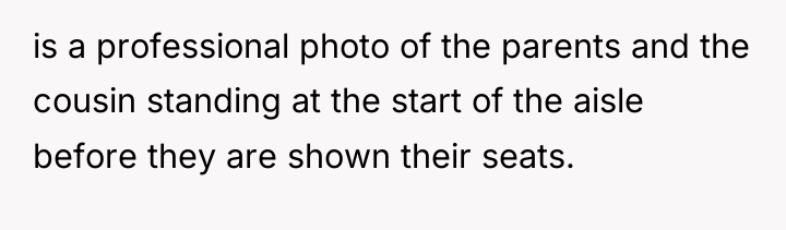 is a professional photo of the parents and the cousin...