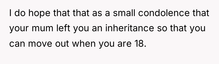 I do hope that that as a small condolence that...