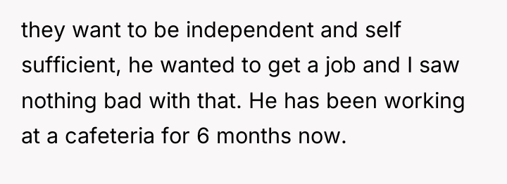 they want to be independent and self sufficient, he wanted...