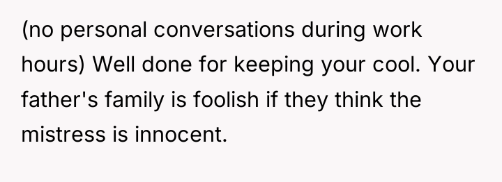 (no personal conversations during work hours) Well done for keeping...