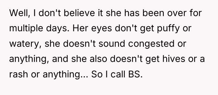 Well, I don't believe it she has been over for...