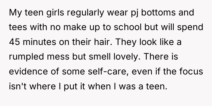 My teen girls regularly wear pj bottoms and tees with...