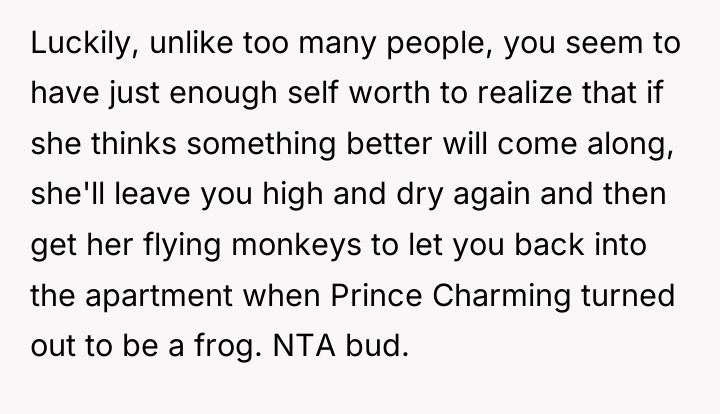 Luckily, unlike too many people, you seem to have just...