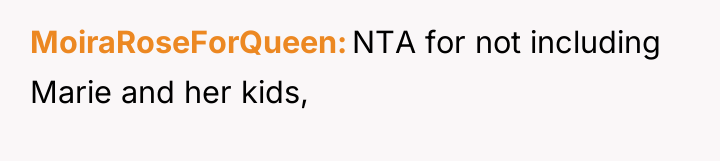 MoiraRoseForQueen NTA for not including Marie and her kids,