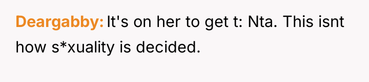 Deargabby It's on her to get t: Nta. This isnt...