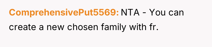 ComprehensivePut5569 NTA - You can create a new chosen family...