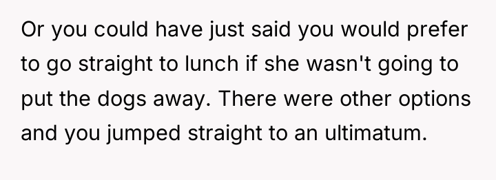 Or you could have just said you would prefer to...