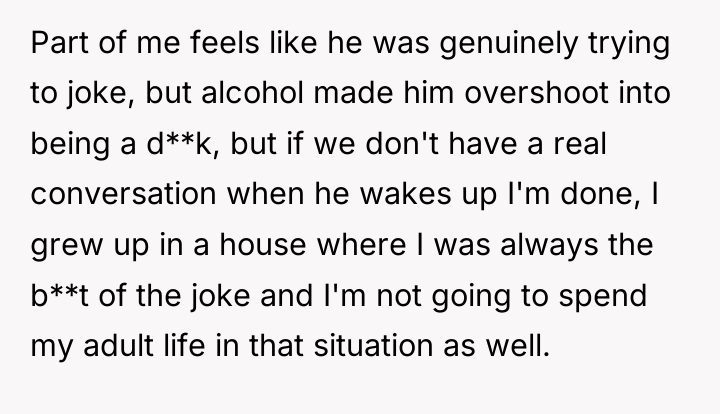 Part of me feels like he was genuinely trying to...