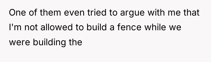 One of them even tried to argue with me that...