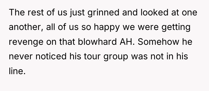 The rest of us just grinned and looked at one...