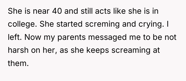 She is near 40 and still acts like she is...