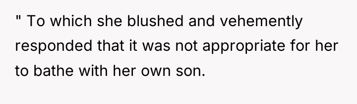 " To which she blushed and vehemently responded that it...