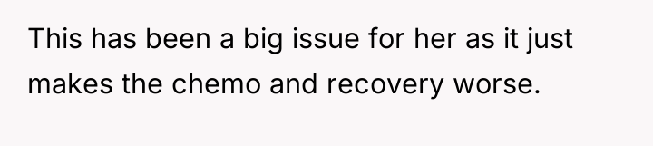 This has been a big issue for her as it...