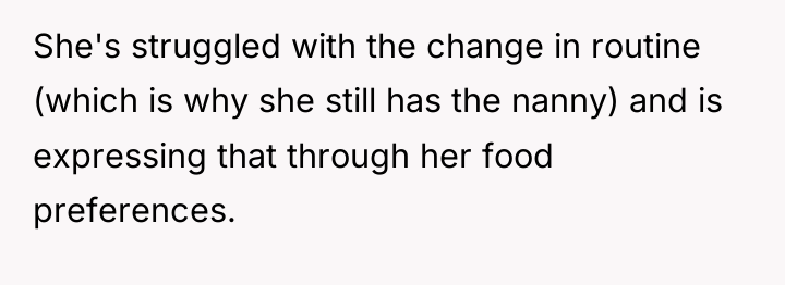 She's struggled with the change in routine (which is why...