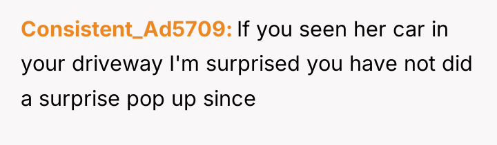 Consistent_Ad5709 If you seen her car in your driveway I'm...