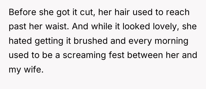 Before she got it cut, her hair used to reach...