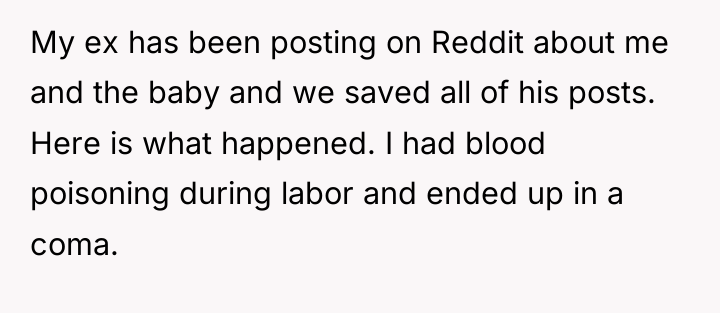 My ex has been posting on Reddit about me and...