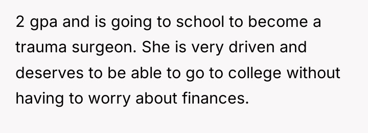 2 gpa and is going to school to become a...