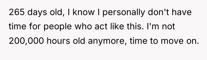 265 days old, I know I personally don't have time...
