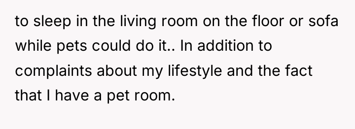 to sleep in the living room on the floor or...