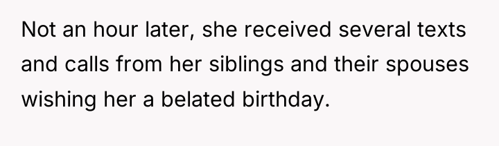 Not an hour later, she received several texts and calls...