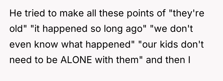 He tried to make all these points of "they're old"...