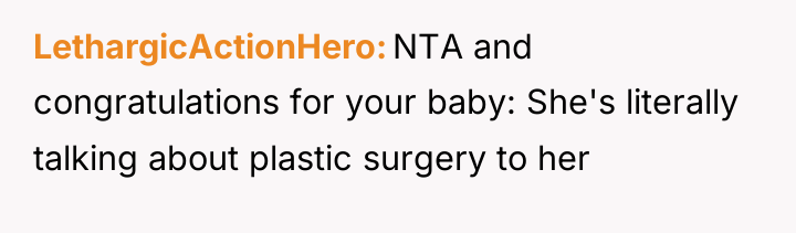 LethargicActionHero NTA and congratulations for your baby: She's literally talking...